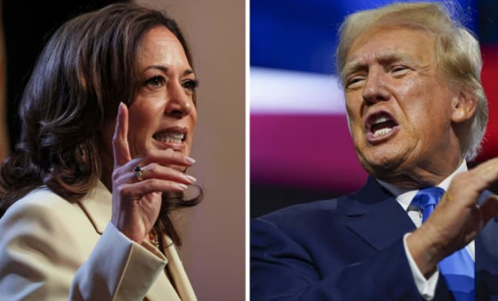 Trump and Harris