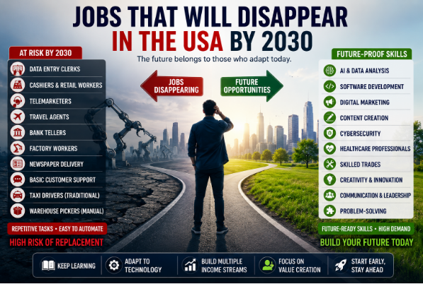 Jobs That Will Disappear in the USA by 2030